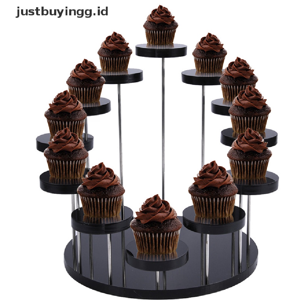 Stand Display Cupcake Bahan Akrilik Untuk Dekorasi Pesta