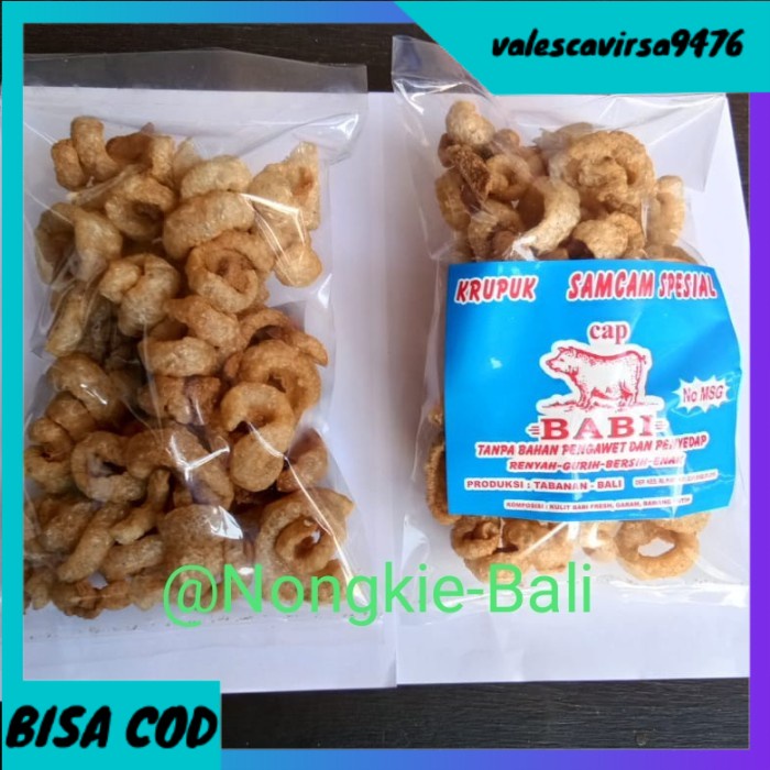 

⭐BISA COD⭐ Krupuk Samcam Special Cap Babi 200gr khas Bali