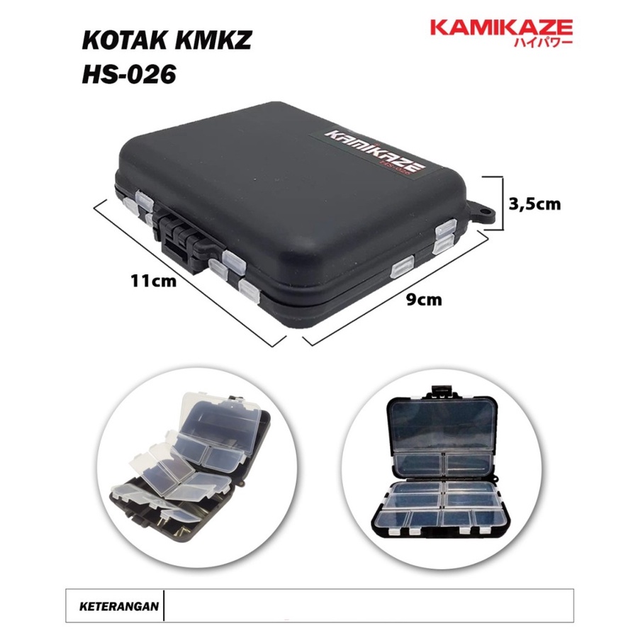Kotak Pancing KAMIKAZE HS-026 Tempat Lure Minow Box Tingkat Alat Perlengkapan Pancing Pancingan Manc