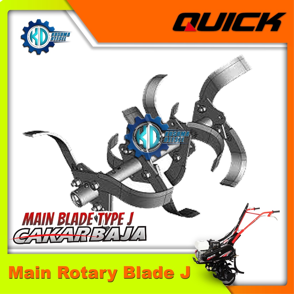 Main Blade J Cakar Baja - Quick Rotary Blade J - ORIGINAL - QUICK - IMPLEMENT - ASESORIS - PERLENGKA