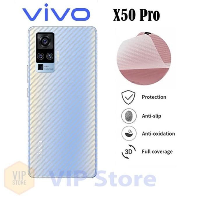 Back Skin Carbon Vivo X50 Pro - Skin Carbon Vivo X50 Pro - SC