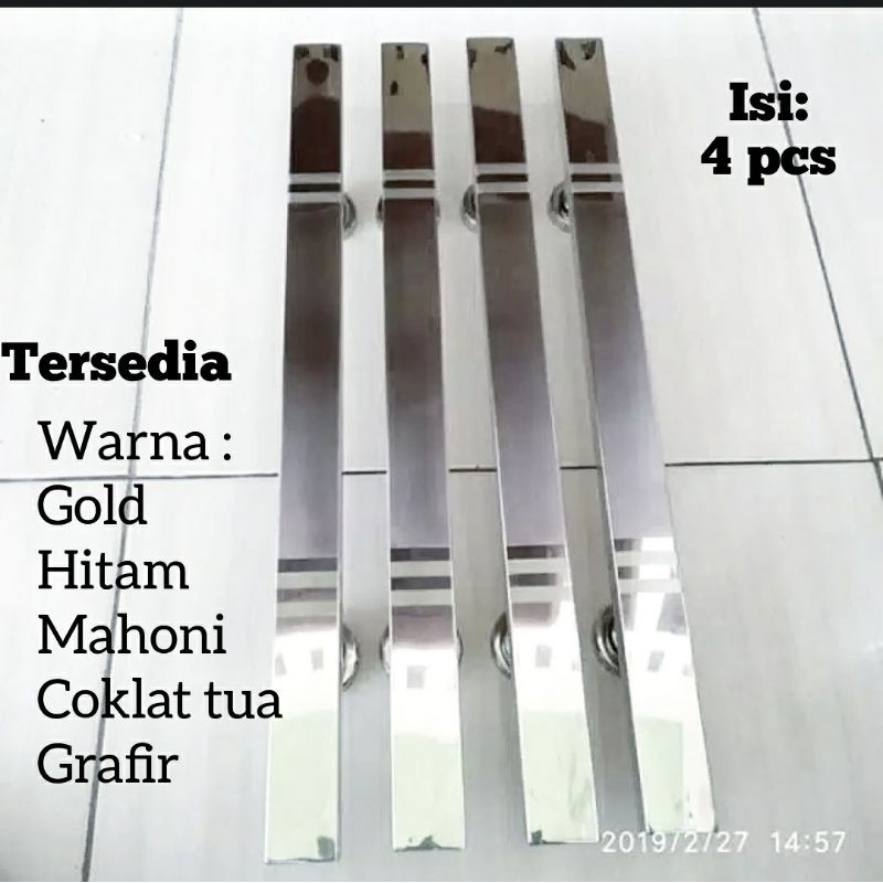 4pcs Handel pintu rumah stainless- Pegangan pintu rumah 45cm