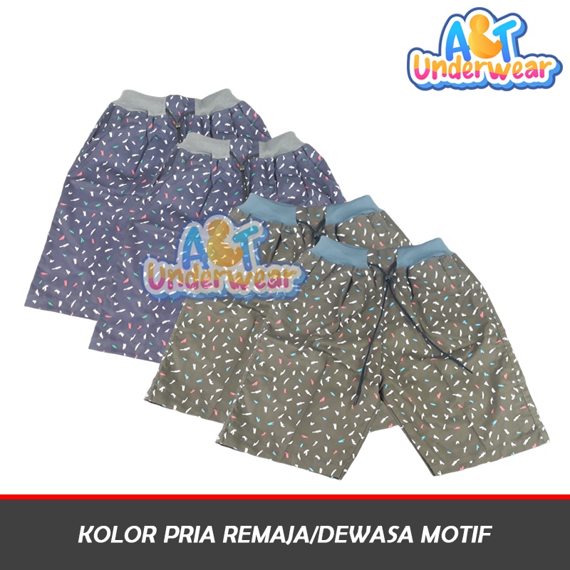 AT370-Celana Pendek Pria Motif/Kolor Pria Remaja Dewasa