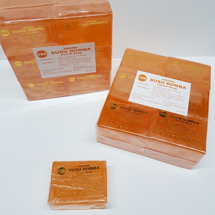 \Flashsale/ 3 PCS Sabun Susu Domba CDA Original Sabun Susu Domba Pembersih muka KUNING ORANGE TRANSP