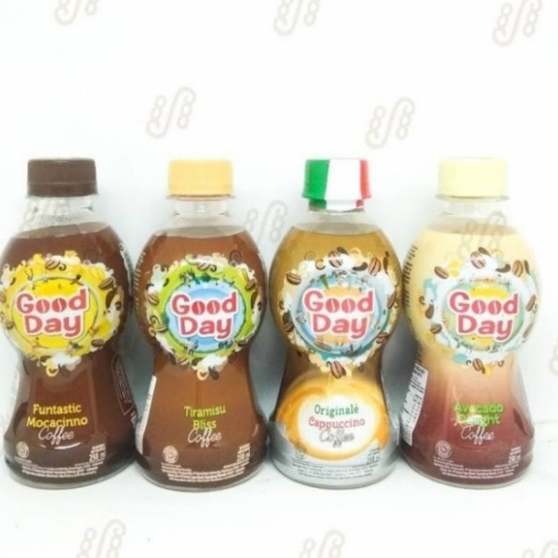 

Kopi GOOD DAY Originale Cappucino, Tiramisu Bliss, Funtastic Mocacinno Botol 250ml RTD