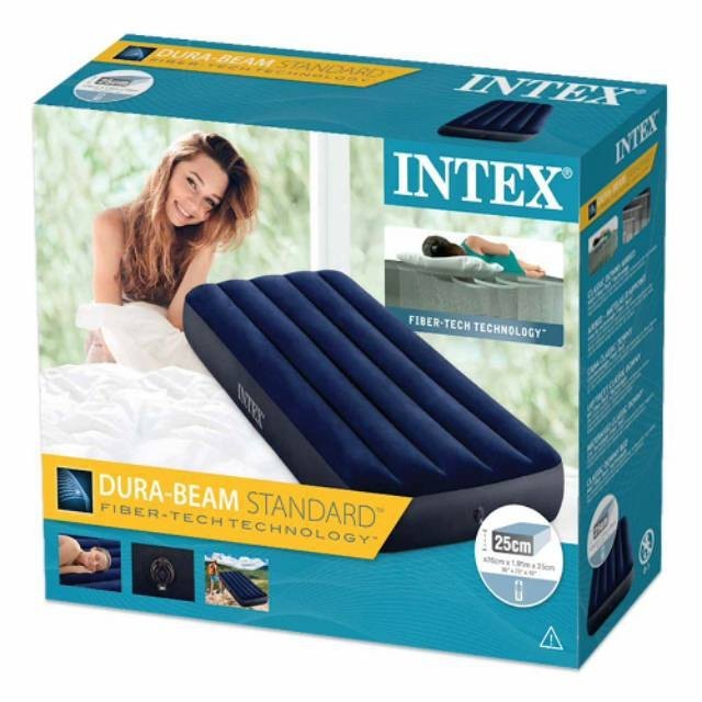 INTEX 64756 Kasur Angin Durabeam Blue Single 76 cm x 191 cm x 25 cm