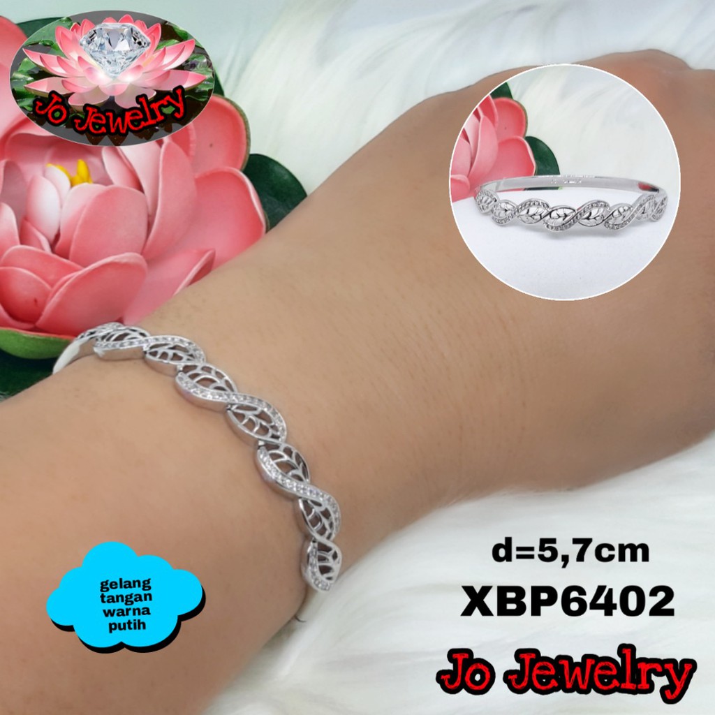 Gelang bangle xuping padi warna putih