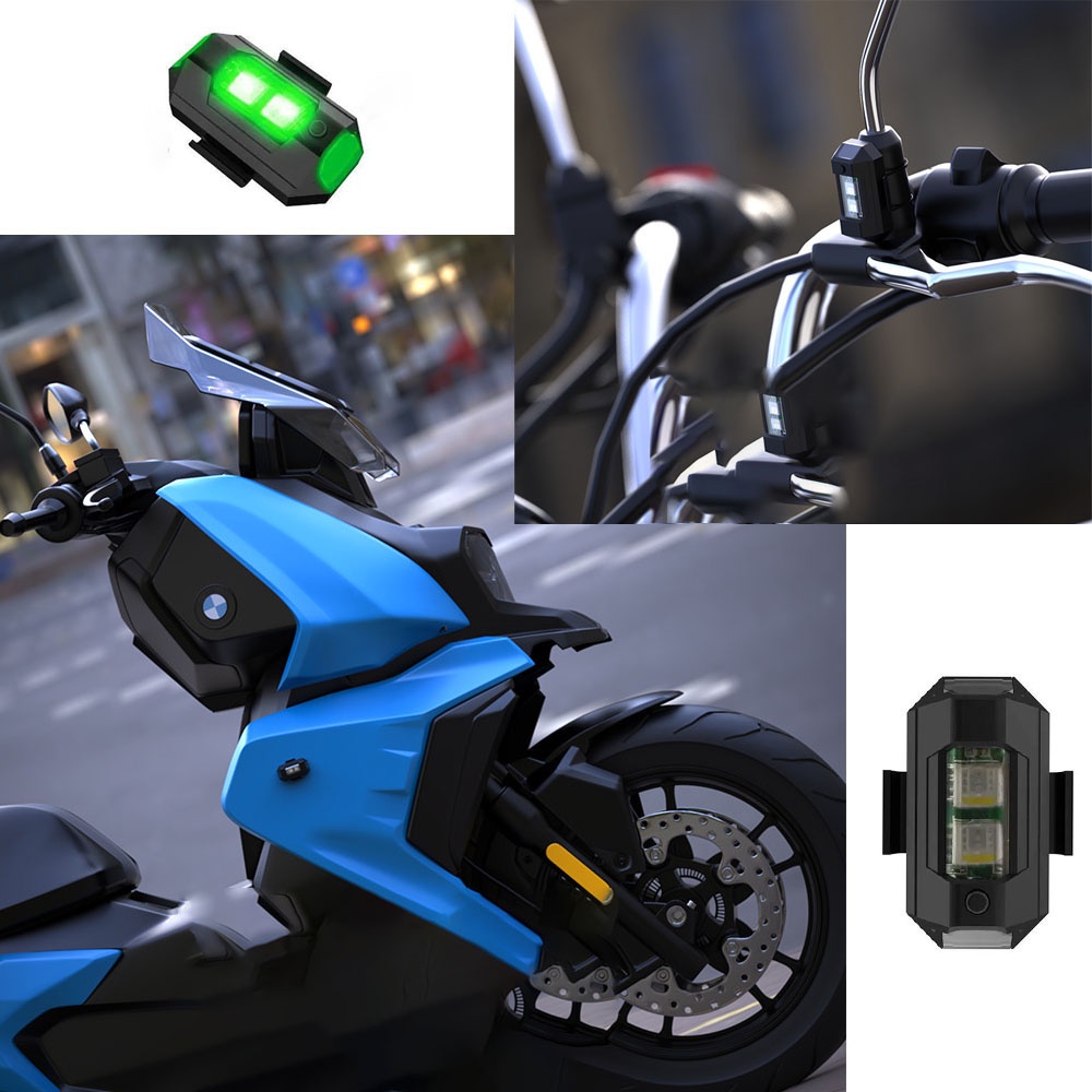 Lampu Peringatan anti-Tabrakan led Universal Lampu Sinyal drone mini Dengan Lampu Strobo Lampu Sein Sepeda Motor 7warna