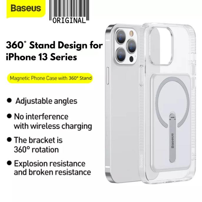 case iphone 13 pro max mini baseus 360 with standing magsafe hardcase