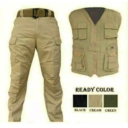 Setelan celan dan rompi army - setelan pdl lapangan