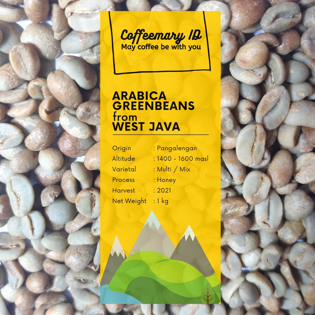 

GREENBEANS - ARABIKA - JAWA BARAT - HONEY - GRADE 1 - 1 KG - PANGALENGAN - GREENBEAN - COFFEEMARY ID - COFFEEMARY.ID