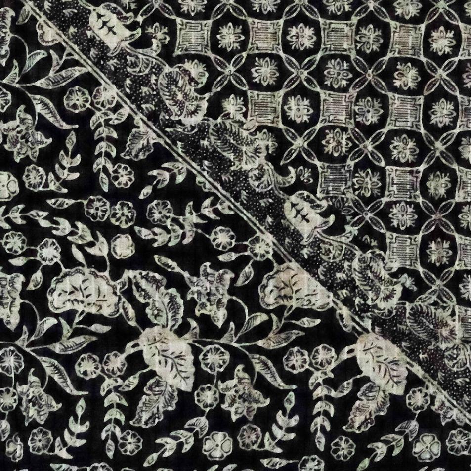 SALEE.. Scarf Batik Sutra Eb Traditional Motif Bunga P/s