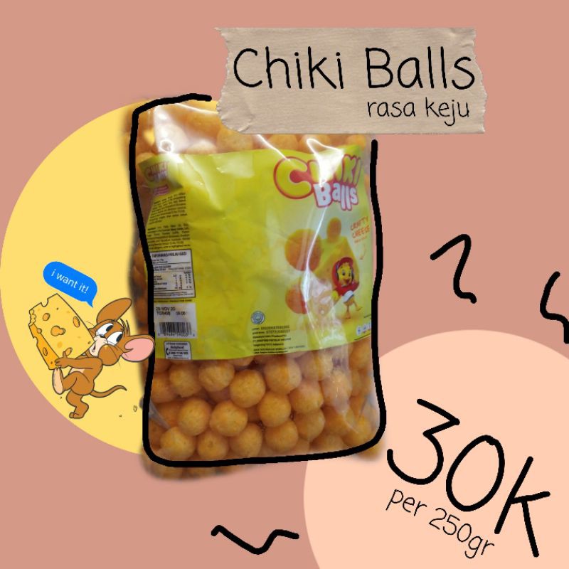 

CHIKI BALLS Rasa Keju Snack Kiloan (250gr)