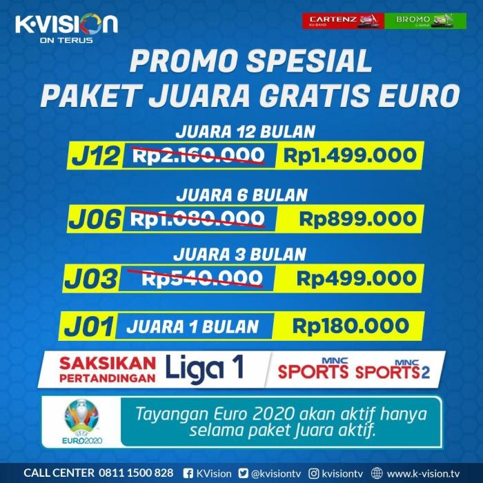 Paket Voucher Kvision J12 Free Euro 2020