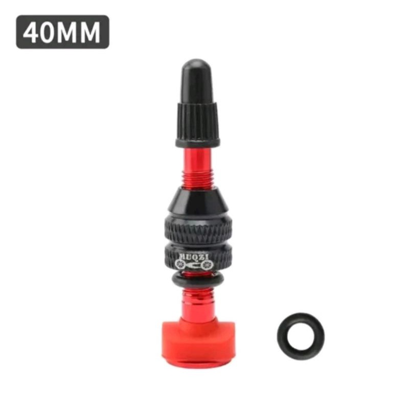 Pentil Sepeda Tubeless Presta Pentil Kecil Panjang 40mm Bicycle French Tubeless Tire Valve Pentil Kecil Sepeda Merah