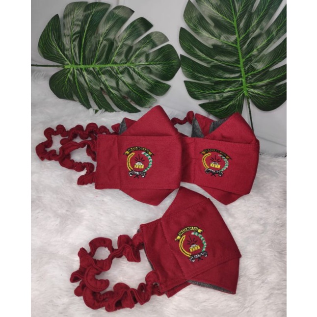 Masker Logo Bhayangkari 3D Warna Merah