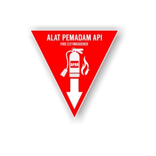 Jual Sticker Waterproof Penunjuk Alat Pemadam Api APAR Segitiga X CM Rambu K Shopee Indonesia