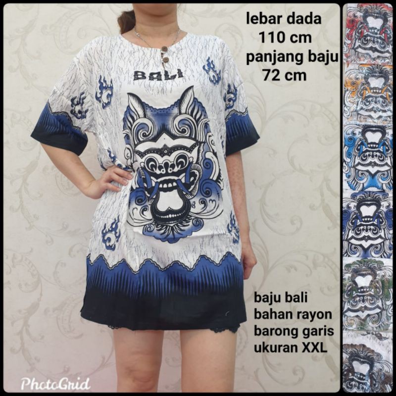 Bali mahal barong dasar putih XL dewasa rayon