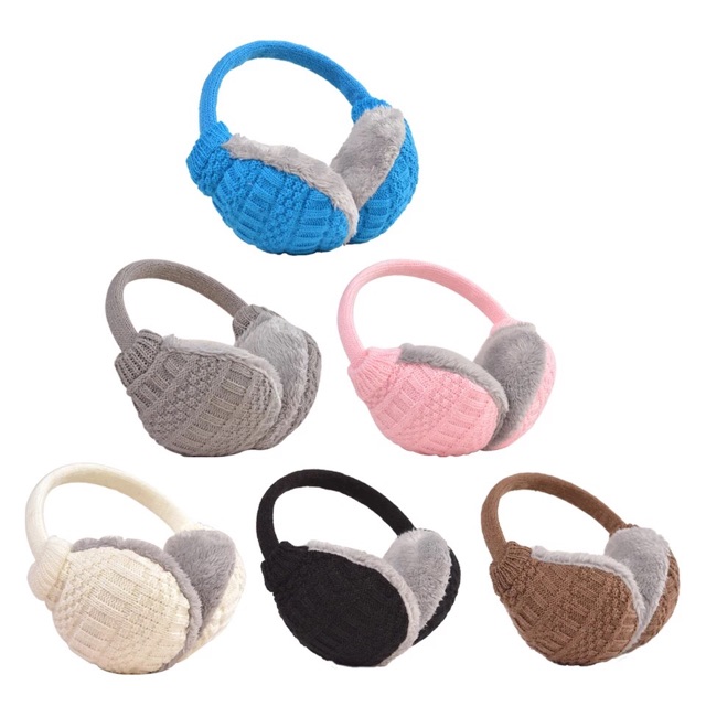 IMPORT Earmuff Retro winter Penghangat Telinga Musim Dingin Lapis Bulu