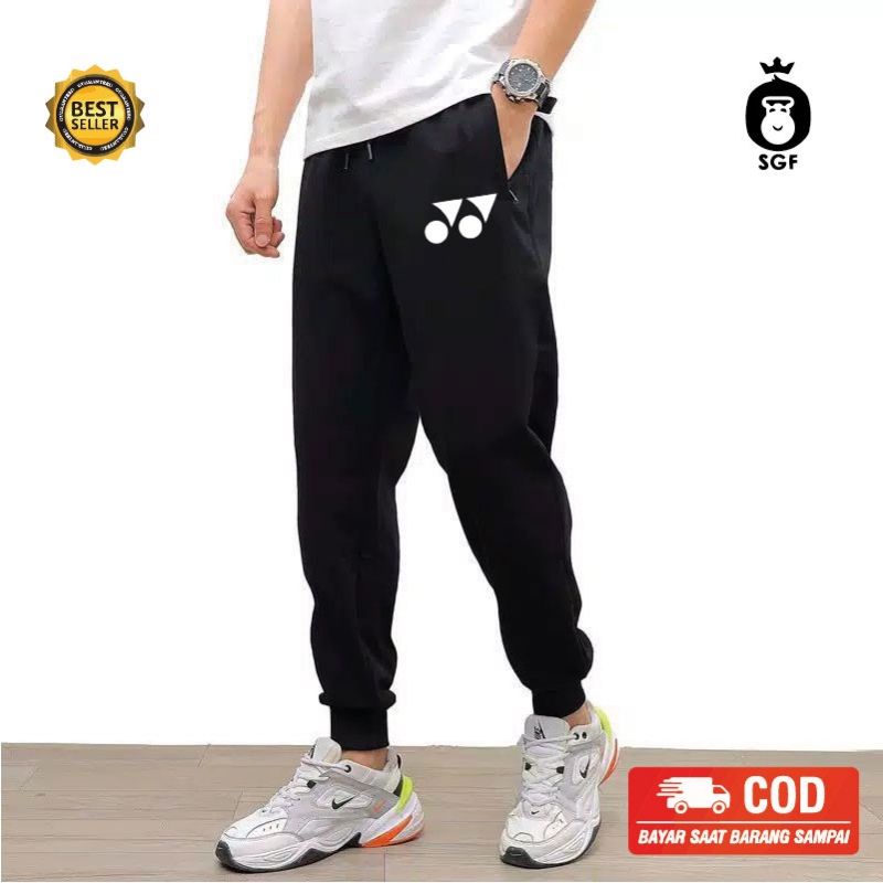 joger trackpants pria#training unisex#Saku Resleting