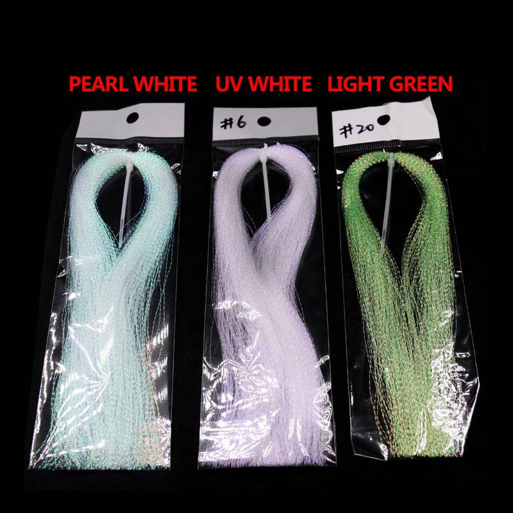 Lanfy Flash Tinsel Jig Outdoor Twisted Flys Lures Streamer Trout Hologram Untuk Mengikat Jig Hook Lures