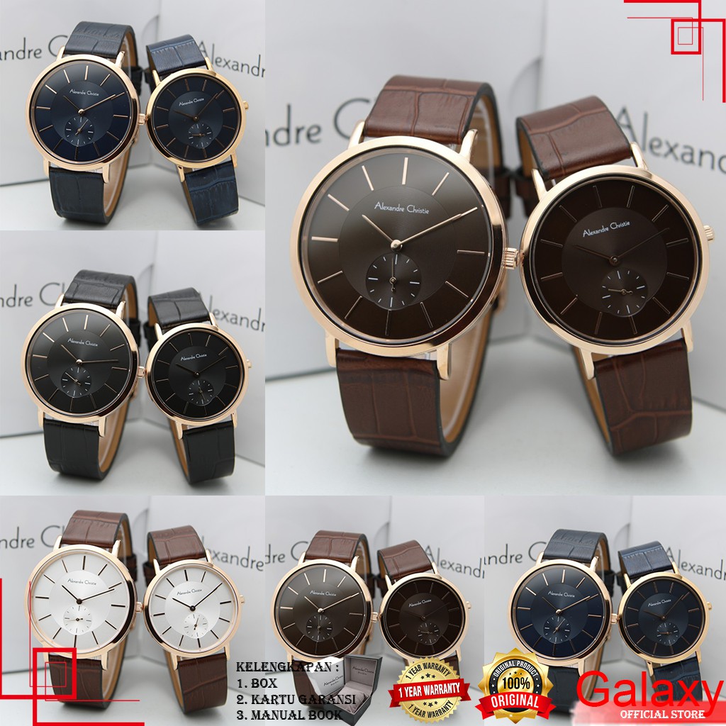 ALEXANDER CHRISTIE COUPLE ORIGINAL JAM TANGAN ALEXANDRE CHRISTIE COUPLE JAM ALEXANDER CRISTIE 8575