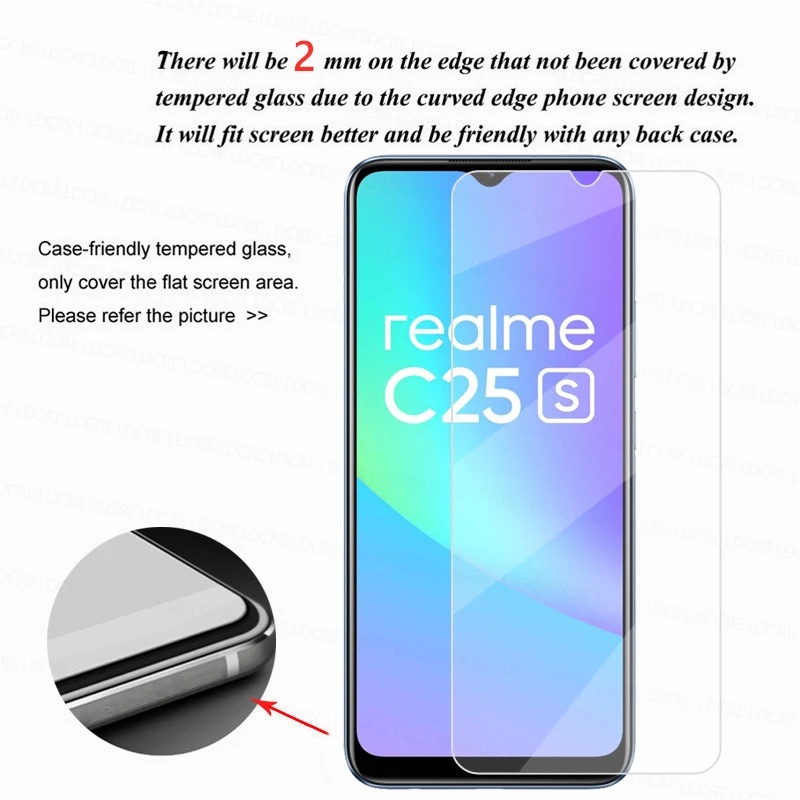 PROMO Tempered Glass Bening REALME C25s Full Layar Screen Guard Protector Antigores Kaca