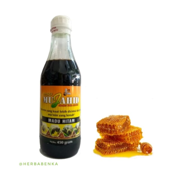 

Madu Hitam Mujahid Kaca 450gr