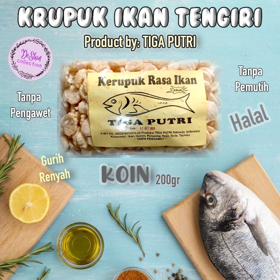 

Krupuk Ikan Tengiri Asli Tanpa Pemutih Kerupuk Matang KOIN KEMPLANG