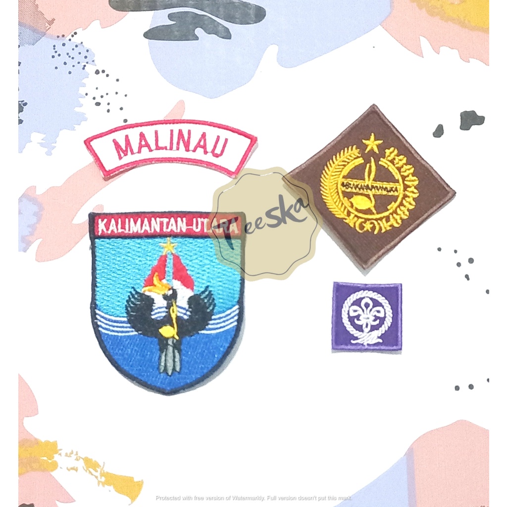 Jual Set Atribut Seragam Pramuka Logo Tunas Kelapa dan Wosm, Logo ...