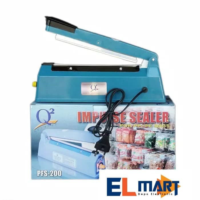 Q2 impulse sealer PFS 200 mesin press plastik 20cm plastik packing 8200  murah