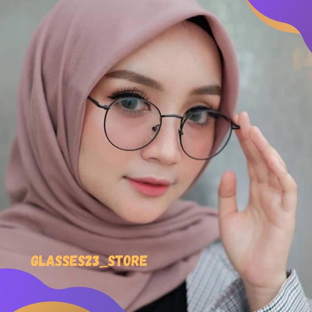 PROMO KACAMATA PHOTOCROMIC FREE BOX DAN LAP OVAL TITANIUM KOREAN NEW WANITA/PRIA PHOTOCROMIC STYLE VINTAGE