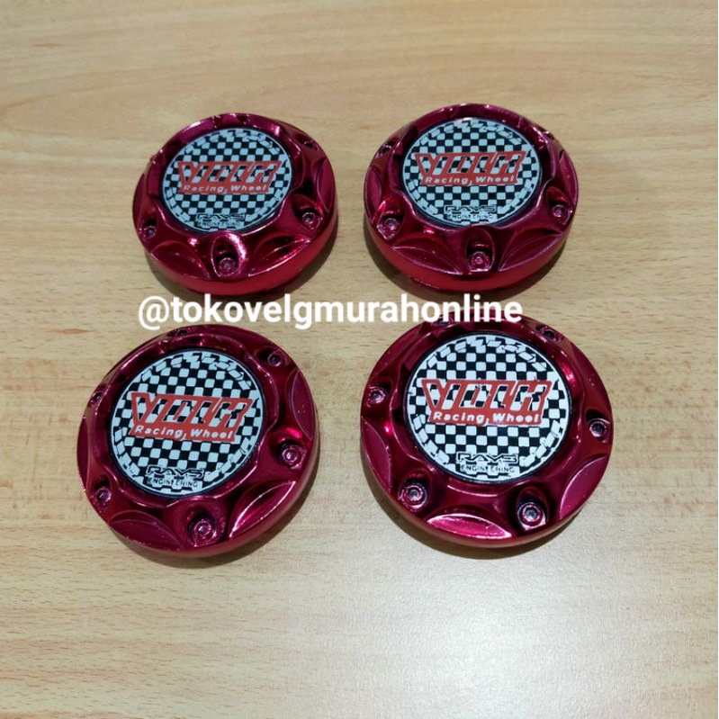 TVMO Dop tutup Velg center  mobil Volk rays diameter 6.7 cm (4pcs)