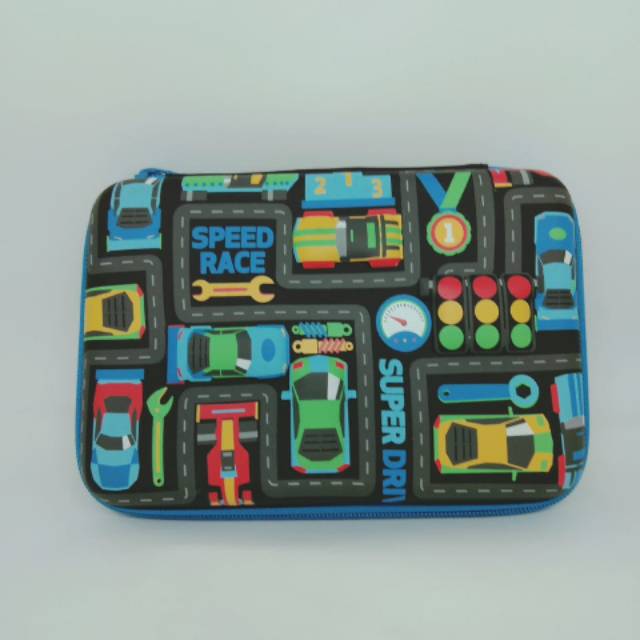 

Hardtop Pensil Case Speed Race Black kotak Pensil anak