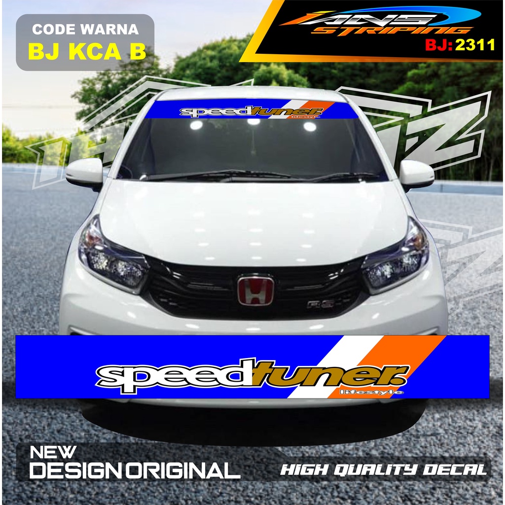 STIKER DECAL KACA DEPAN MOBIL BRIO / STICKER KACA DEPAN MOBIL HONDA JAZZ / VARIASI STIKER MOBIL AYLA / STIKER KACA MOBIL