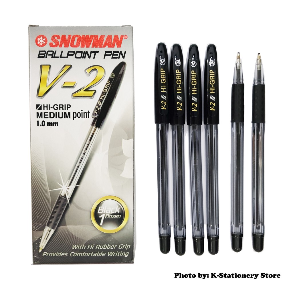 

HJK [Lusin] Bolpen Snowman Ballpoint Pen V-2 MEDIUM Semi Gel HI-GRIP [Lusin]