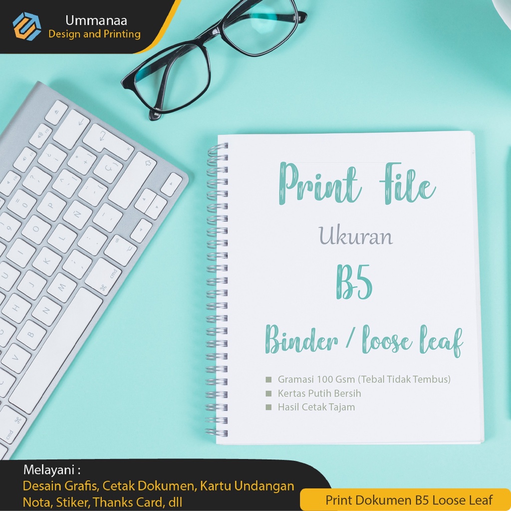 

Cetak Dokumen di Kertas Binder Loose Leaf B5 100 Gsm