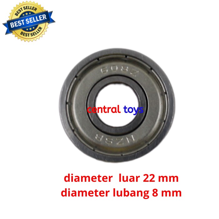 ball bearing 608Z 608ZZ untuk sepatu roda inline skate size 8x22x7mm part sepatu roda anak
