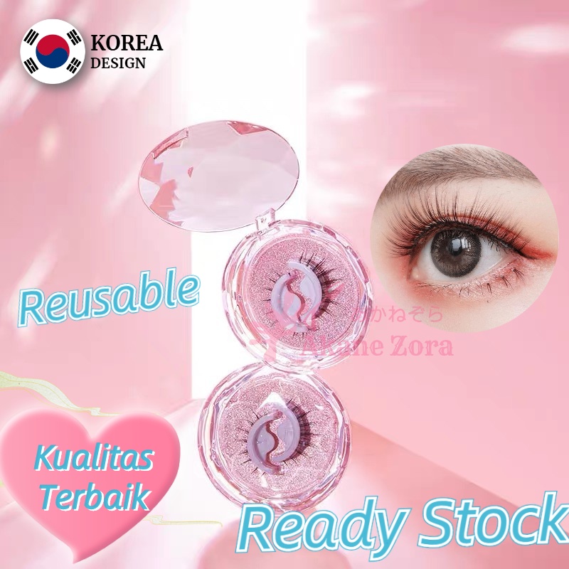 Akane Zora Bulu Mata Palsu Tanpa Lem Bulu Mata Magnet Natural False Eyelashes Bulu Mata Eyelash Extension Tidak Perlu Lem Eyelash Extension Bulu Mata Palsu Natural Penjepit Bulu Mata Eyelash Curler Make Over Eyelash Magnet