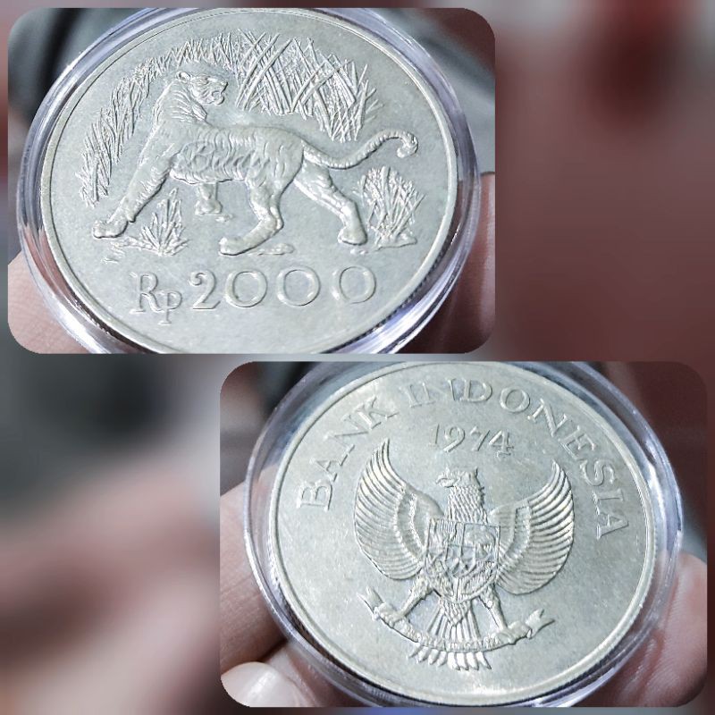 Koin Kuno Seri Hewan WWF Rp 2000 1974 Macan