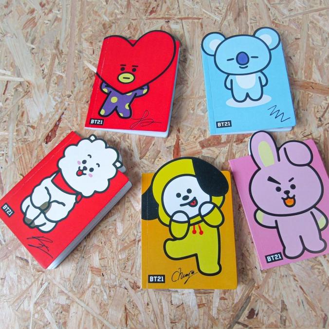 

NOTE BOOK BT21 A6 BTS MURAH ALAT TULIS SEKOLAH KANTOR BUKU STATIONARY