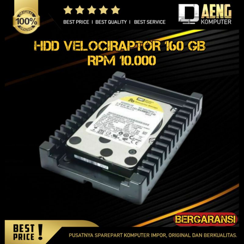 HDD Hardisk Harddisk Hard disk PC WD VelociRaptor 160 GB Rpm 10.000 Original Murah