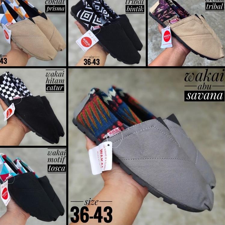 Sepatu WAKAI slip on loafer grade ori {HUF.25Au22н}