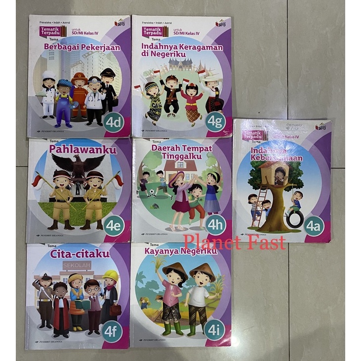 TEMATIK TERPADU SD/MI kelas 4A 4D 4E 4F 4G 4H 4I ( BEKAS)