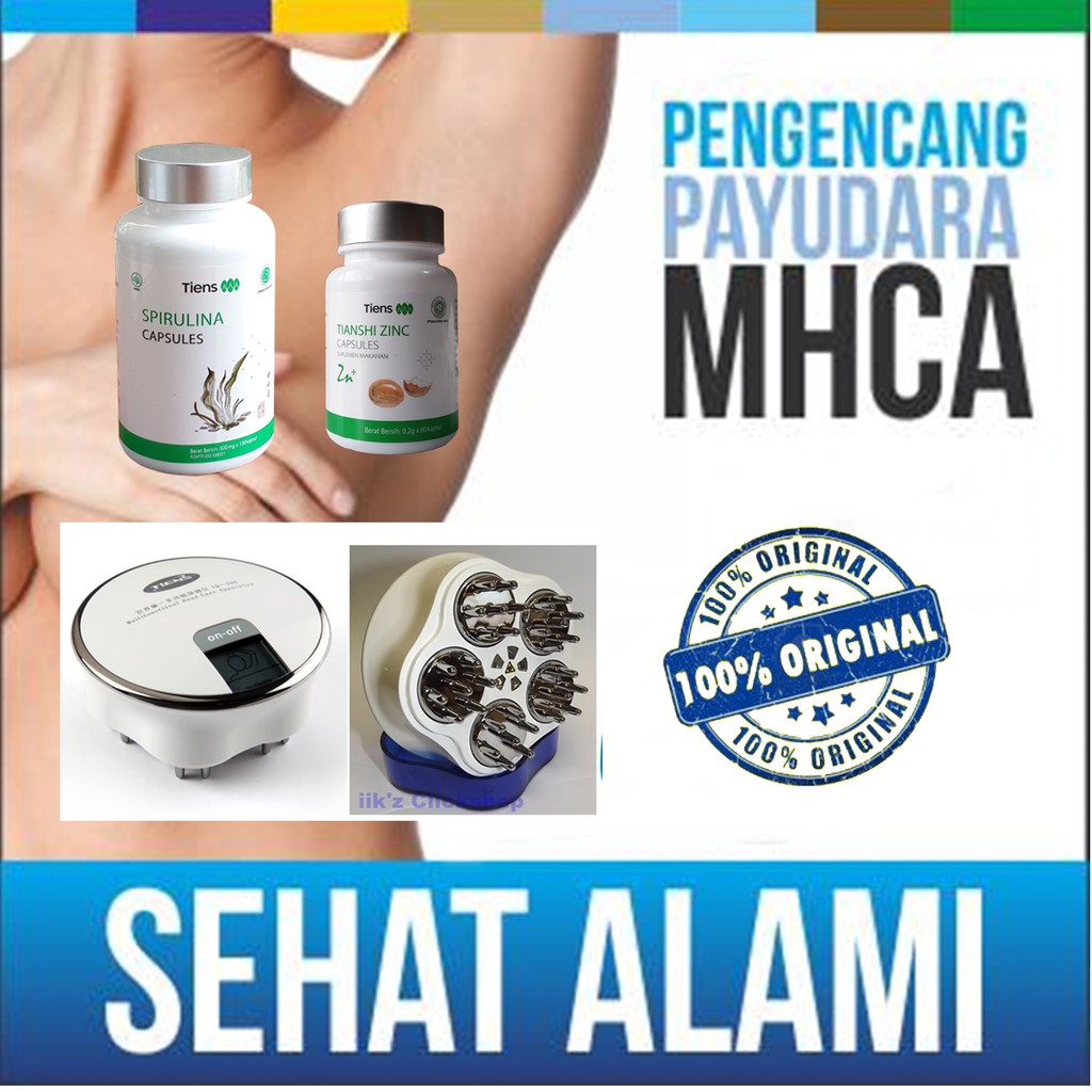 TIENS PAKET PEMBESAR PENGENCANG PAYUDARA ALAT MHCA ZINC SPIRULINA ASLI ORI
