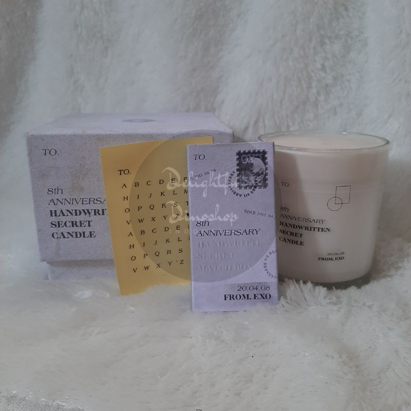 (READY STOCK) EXO 8TH ANNIVERSARY GOODS MERCHANDISE CANDLE CHANYEOL SEHUN BAEKHYUN