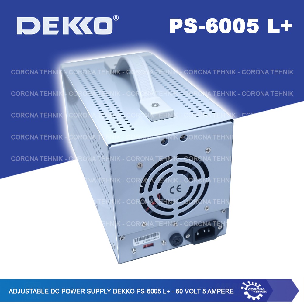 Dekko PS-6005 L+ - Adjustable DC Power Supply - 60 Volt 5 Ampere