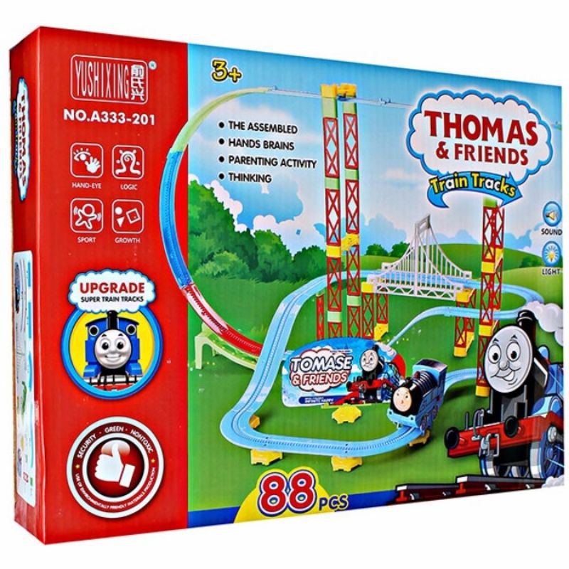 Mainan kereta Thomas train track besar roller coaster mainan kereta Thomas 360derajat mainan unik