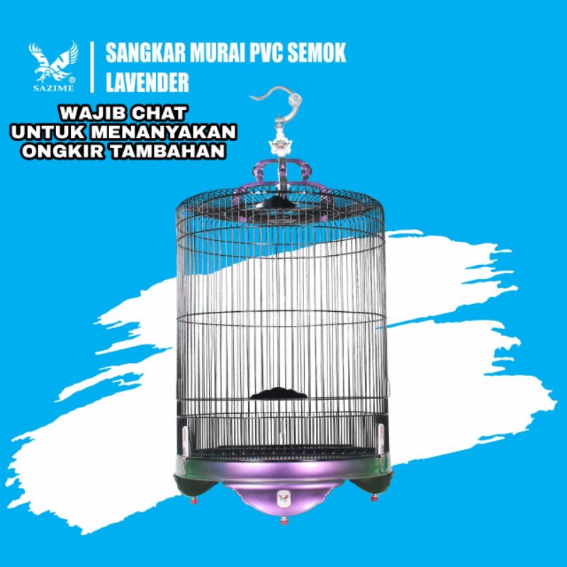 Sangkar Sazime Murai Lavender PVC & KAYU