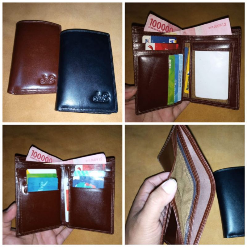 Dompet Pria Kulit Sapi Asli 16 slot tempat kartu fs